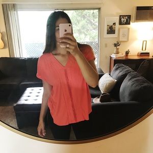 Francescas coral detail blouse